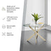 Novara Round Glass and Gold Metal 6 Seater Dining Table