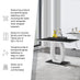 Giovani Rectangular Black and White High Gloss Glass 4 Seater Dining Table