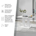 Imperia Rectangular White High Gloss 4 Seater Dining Table