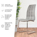 2x Murano White Dining Chairs