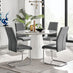 Palma Round White Marble Effect 4-6 Seater Dining Table