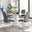 Palma Round White Marble Effect 4-6 Seater Dining Table