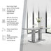 Imperia Rectangular Grey High Gloss 6 Seater Dining Table