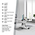Atlanta Rectangular White High Gloss and Silver Metal 6 Seater Dining Table