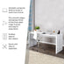 Enzo White High Gloss Desk