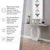 Giovani Grey Glass and White High Gloss Console Table