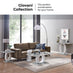 Giovani Grey Glass and White High Gloss Console Table