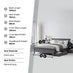 Azure Grey Solid Pine Double Bed Frame