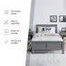 Azure White Solid Pine Single Bed Frame