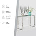 Miami Glass and Silver Console Table