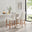 2x Belgravia Beige Fabric Bar Chairs Oak Effect Legs