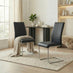 2x Lorenzo Black Faux Leather Dining Chairs
