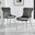 2x Nora Dark Grey Velvet Dining Chairs Silver Legs