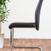 Atlanta Modern Rectangle Chrome Metal High Gloss White Dining Table And 6 Black Lorenzo Chairs Set
