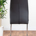 Atlanta Modern Rectangle Chrome Metal High Gloss White Dining Table And 6 Black Lorenzo Chairs Set