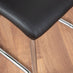 Novara Chrome Metal Round Glass Dining Table And 4 Black Lorenzo Dining Chairs