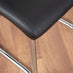 Atlanta Modern Rectangle Chrome Metal High Gloss White Dining Table And 6 Black Lorenzo Chairs Set