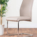 Palma Beige Stone Effect Round Dining Table & 4 Cappuccino Lorenzo Chairs