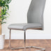 Elina White Marble Effect Round Dining Table & 2 Grey Lorenzo Chairs