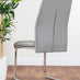 Atlanta Modern Rectangle Chrome Metal High Gloss White Dining Table And 6 Elephant Grey Lorenzo Chairs Set