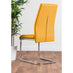 Giovani Grey White Modern High Gloss And Glass Dining Table And 4 Mustard Lorenzo Chairs Set