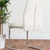 Giovani Grey White Modern High Gloss And Glass Dining Table And 6 White Lorenzo Chairs Set