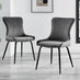 Carson White Marble Effect Dining Table & 4 Dark Grey Nora Black Leg Chairs