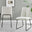 2x Halle Cream Fabric Dining Chairs Black Legs