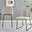 2x Halle Taupe Fabric Dining Chairs Black Legs