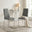 4x Milan Grey Hatched Faux Leather Dining Chairs Silver Legs