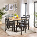Cotswold Rectangular Oak and Black Wood Large 6 Seater Dining Table