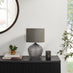 Abigail Smoky Grey Glass Table Lamp