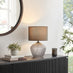 Abigail Smoky Grey Glass Table Lamp