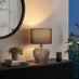 Abigail Smoky Grey Glass Table Lamp
