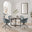 Adley Round Grey Concrete Effect Dining Table 4 Grey Anika Swivel Chairs