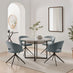 Adley Round Grey Concrete Effect Dining Table 4 Grey Anika Swivel Chairs