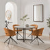 Adley Round Grey Concrete Effect Dining Table 4 Terracotta Anika Swivel Chairs