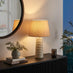 Agatha White Ceramic Table Lamp