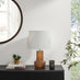 Amber Orange Glass Table Lamp