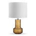 Amber Orange Glass Table Lamp