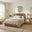 Amelie Orange Fabric Ottoman Double Bed Frame