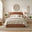 Amelie Orange Fabric Ottoman Double Bed Frame