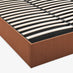 Amelie Orange Fabric Ottoman Double Bed Frame