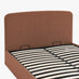 Amelie Orange Fabric Ottoman Double Bed Frame