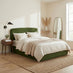 Amelie Green Velvet Ottoman King Size Bed Frame