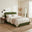 Amelie Green Velvet Ottoman King Size Bed Frame