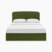 Amelie Green Velvet Ottoman King Size Bed Frame
