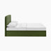Amelie Green Velvet Ottoman King Size Bed Frame