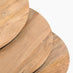 Andes Round Light Oak Wood Set of 3 Nesting Coffee Tables