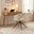 Anika Cream Fabric Swivel Office Chair